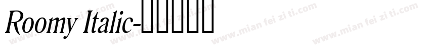 Roomy Italic字体转换